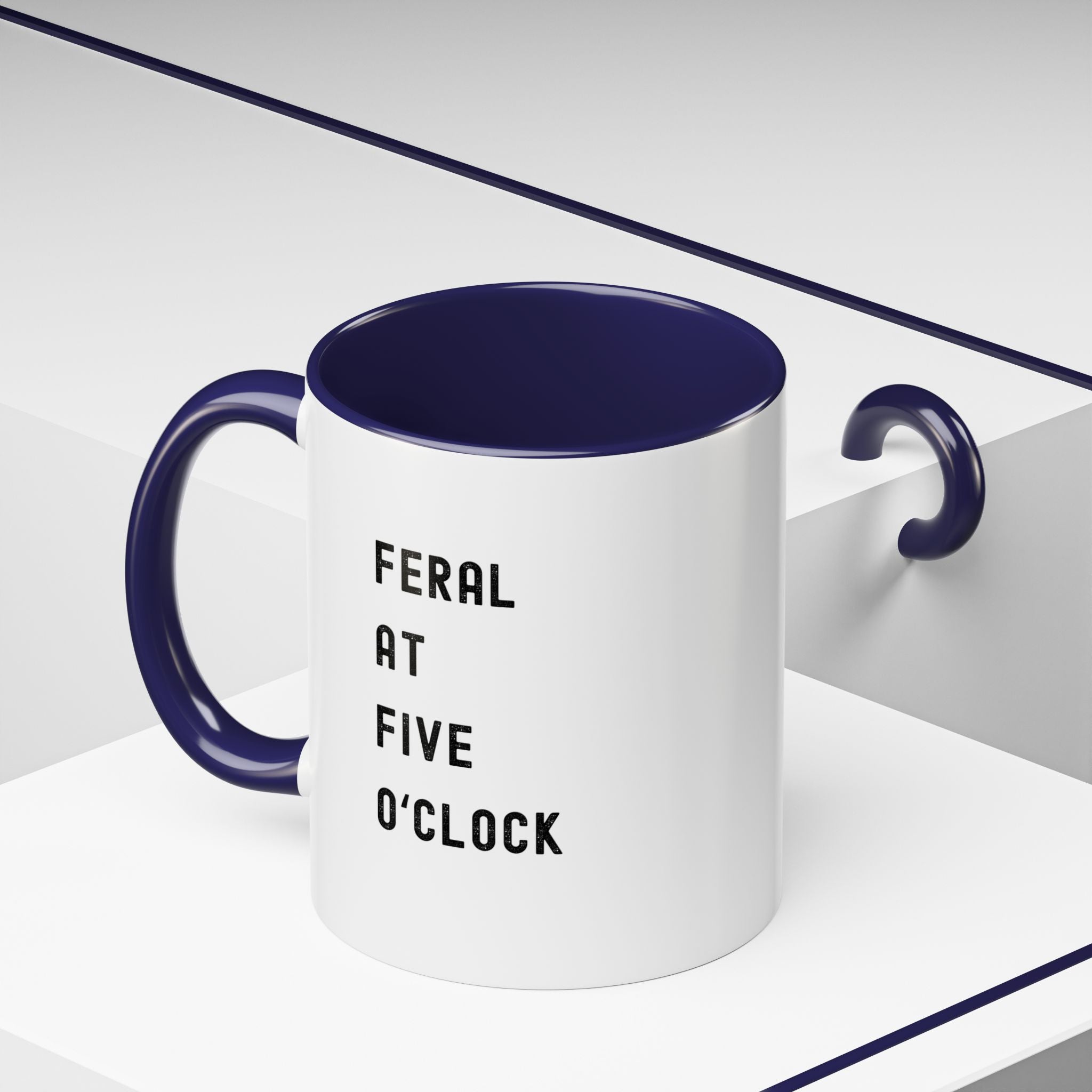 Feral at Five O'Clock Color Accent Mug