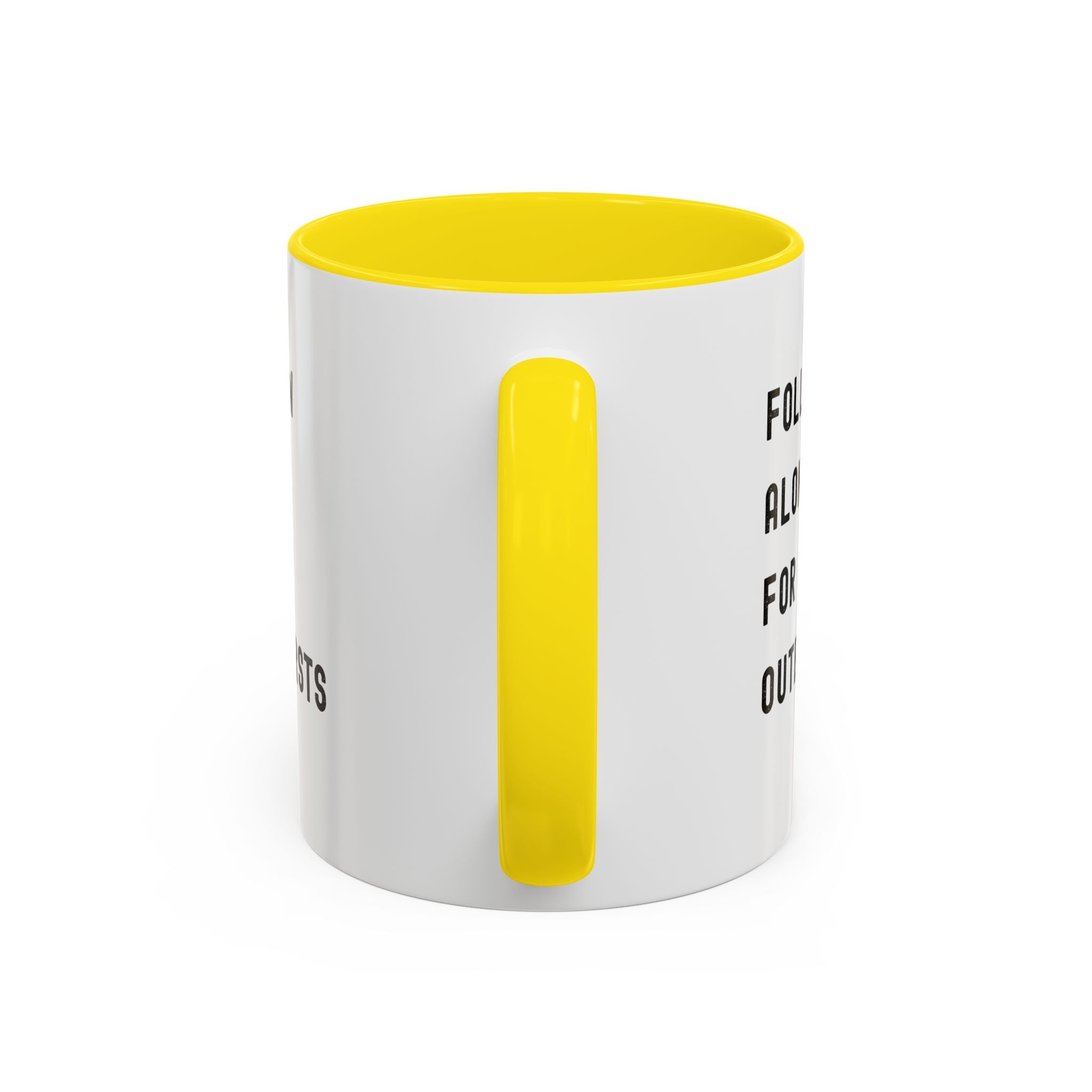 Follow Along For Outbursts Color Accent Mug