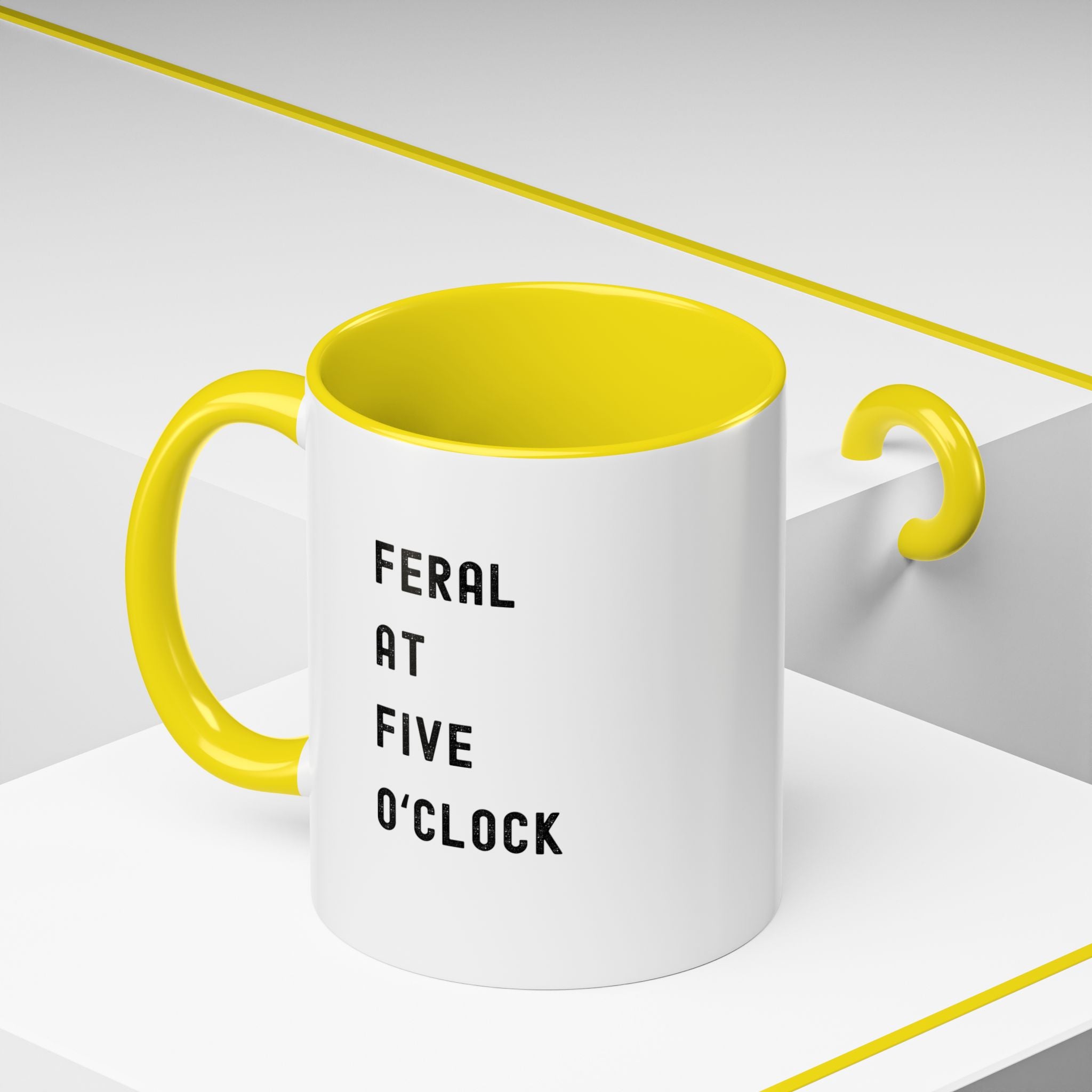 Feral at Five O'Clock Color Accent Mug
