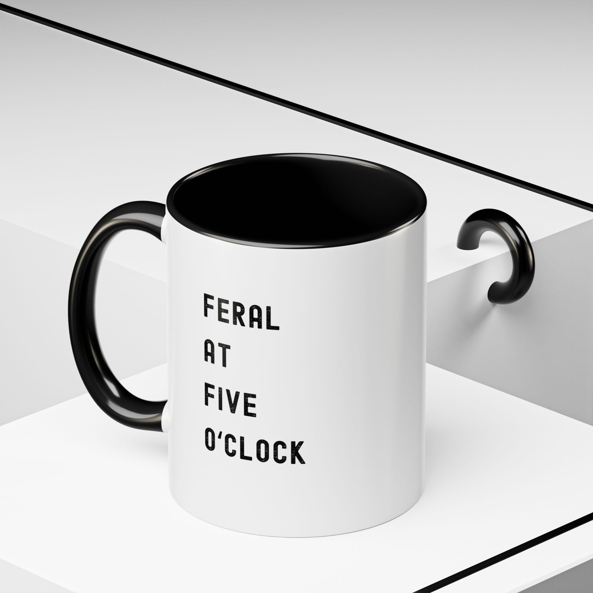 Feral at Five O'Clock Color Accent Mug