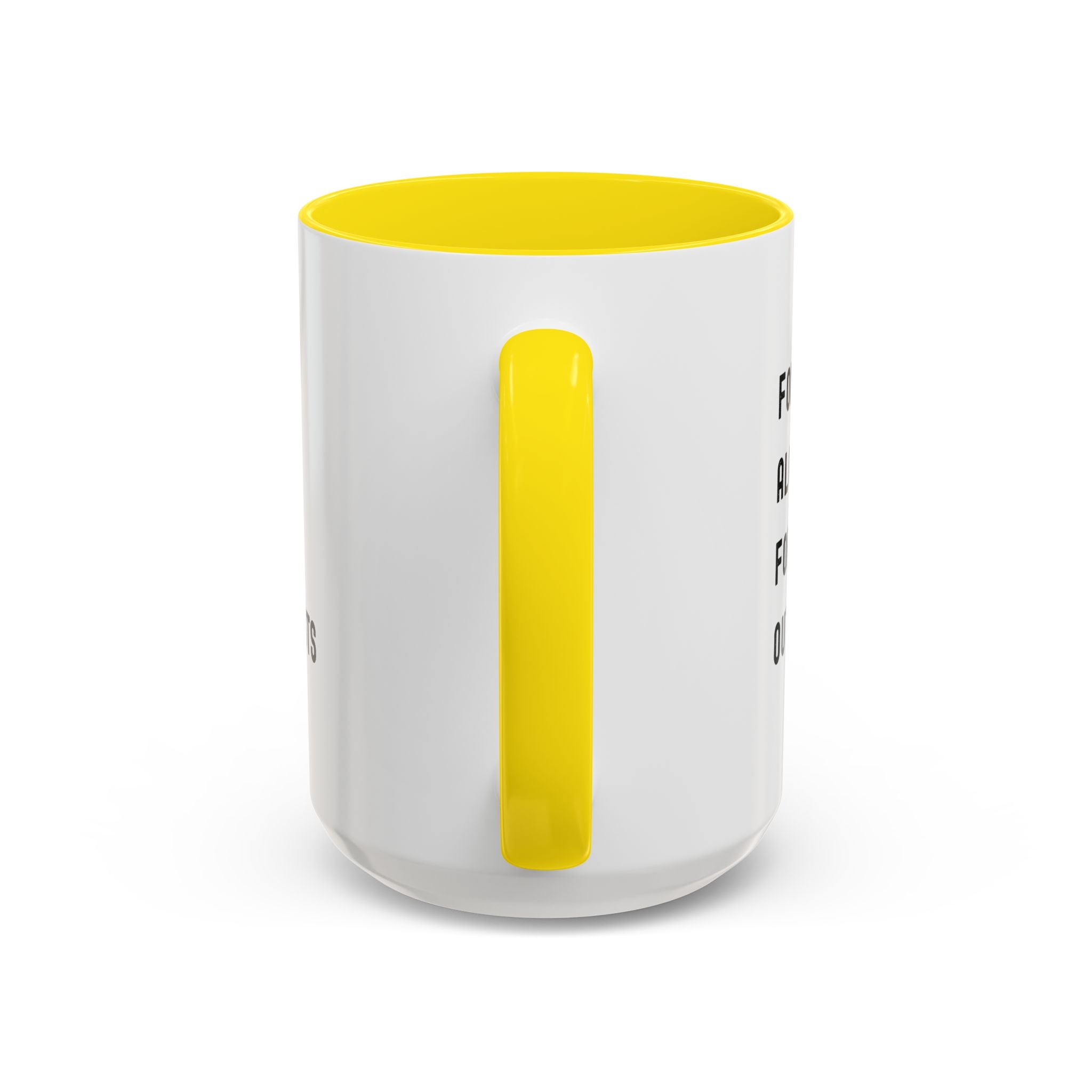 Follow Along For Outbursts Color Accent Mug