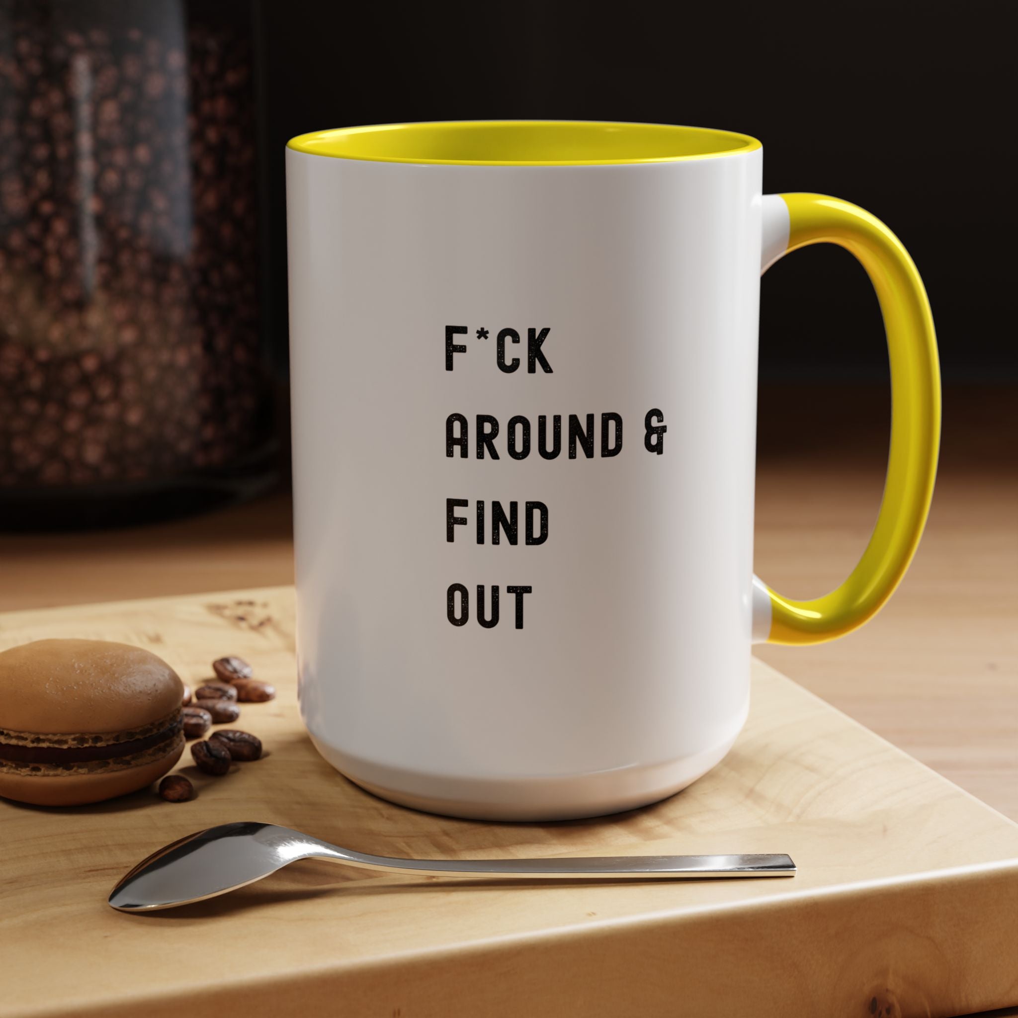 F*ck Around & Find Out Color Accent Mug