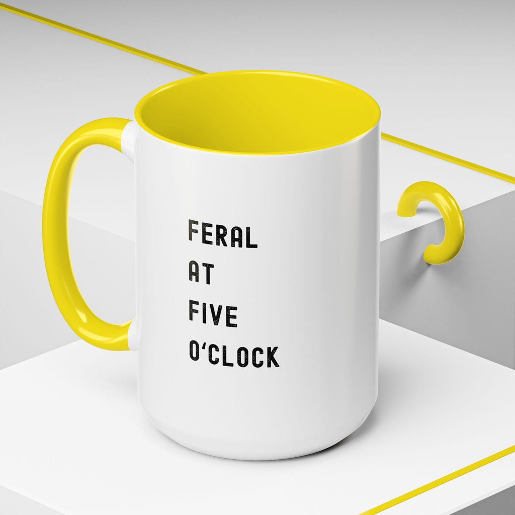 Feral at Five O'Clock Color Accent Mug
