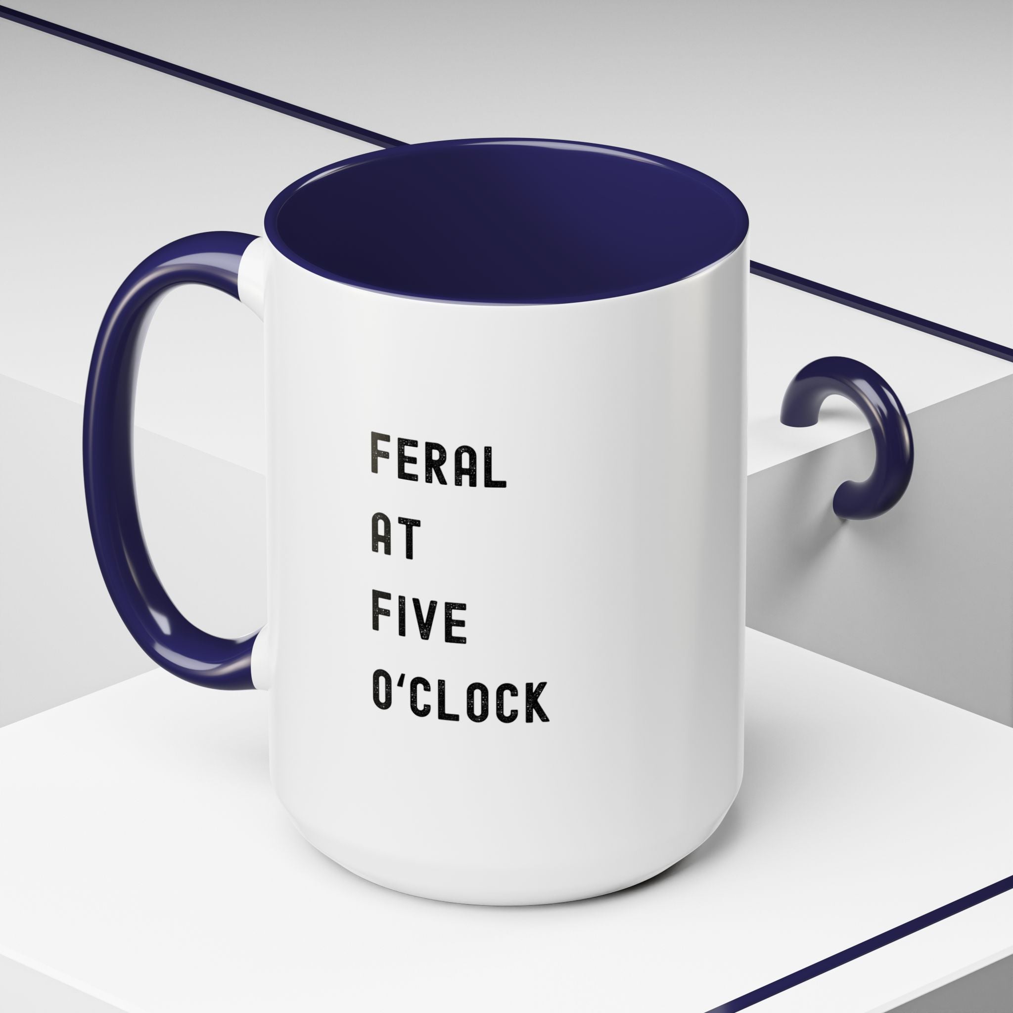Feral at Five O'Clock Color Accent Mug