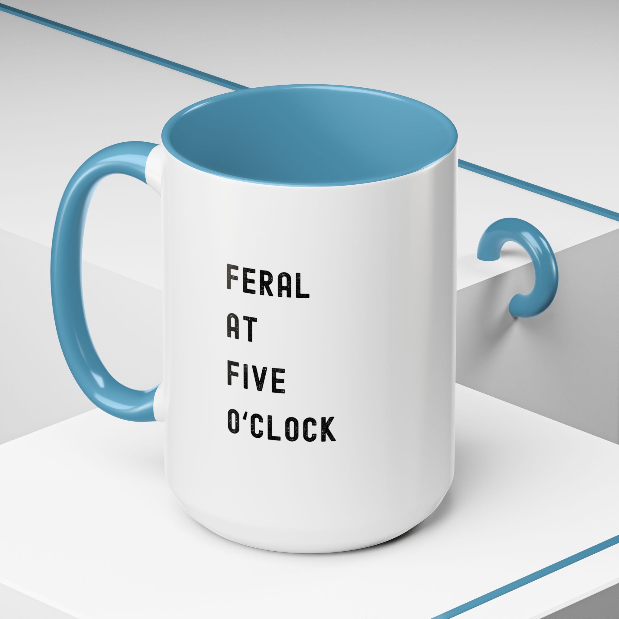 Feral at Five O'Clock Color Accent Mug